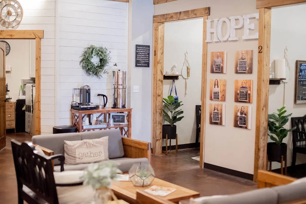 Chiropractic office with wood trim